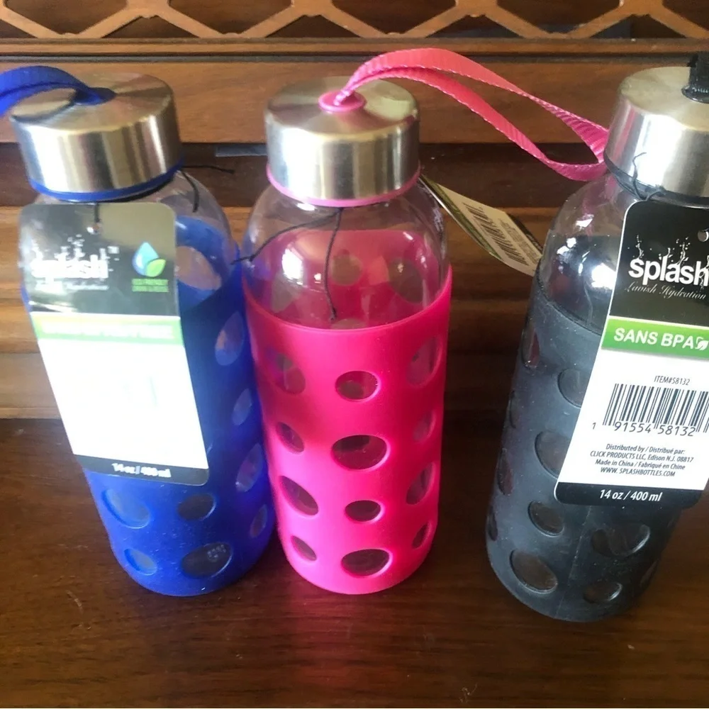 Lot of Glass Bottles one Size New With tag
